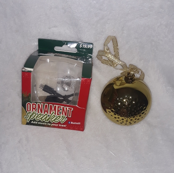 Wireless Bluetooth Christmas Tree Ornament Speaker Gold USB NEW - Picture 4 of 4